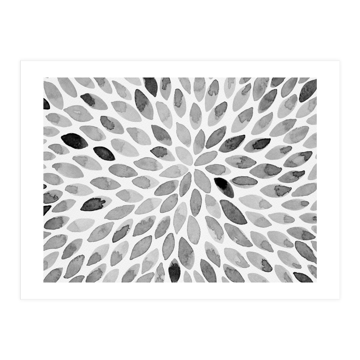Watercolor Burst Black (Print Only)
