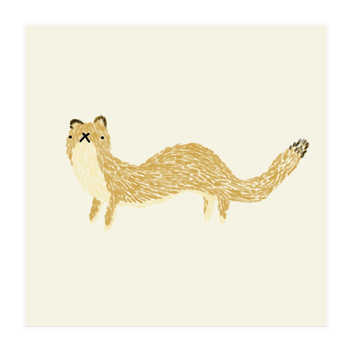 Fluffy Weasel (Print Only)