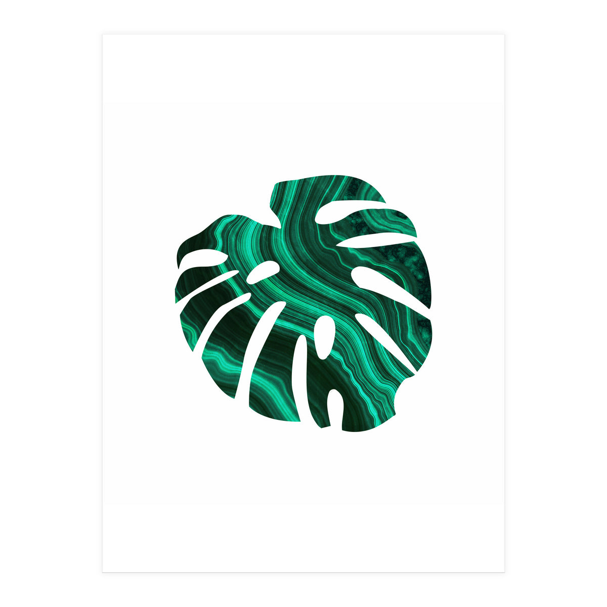 Green Marble Leaf I (Print Only)