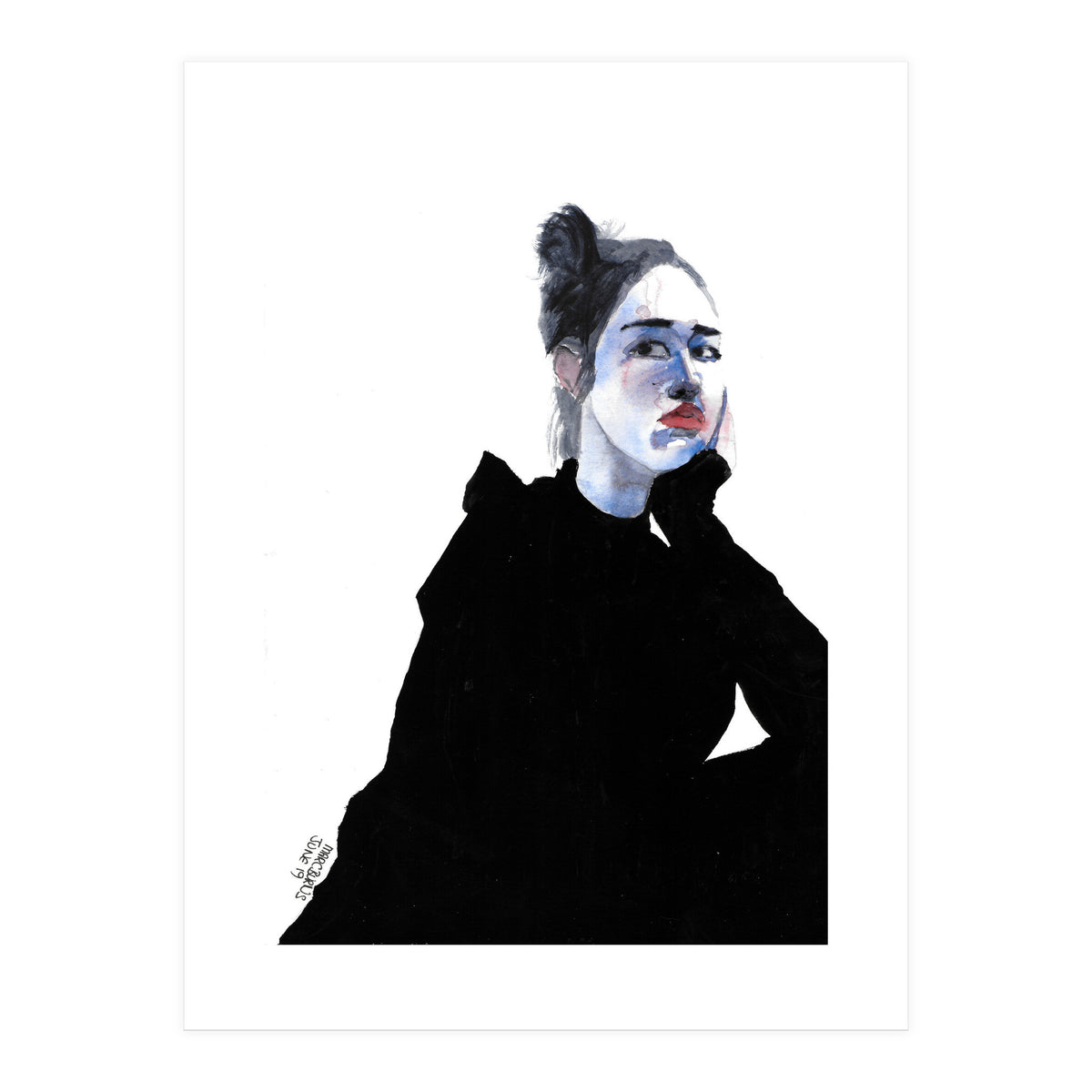 Untitled #48 Woman in a black dress (Print Only)