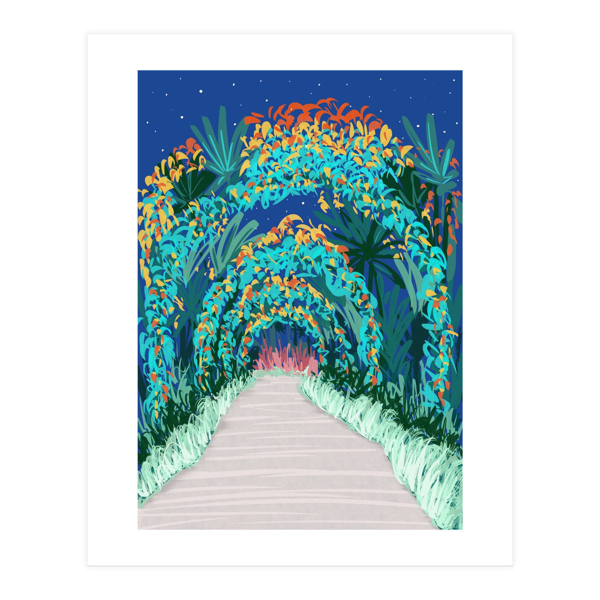 Gardens at night (Print Only)