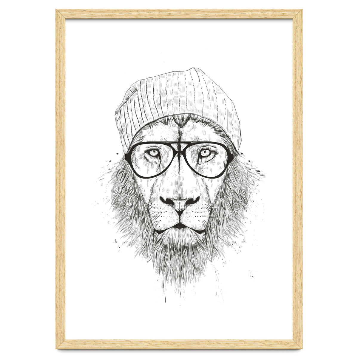 Cool Lion Bw