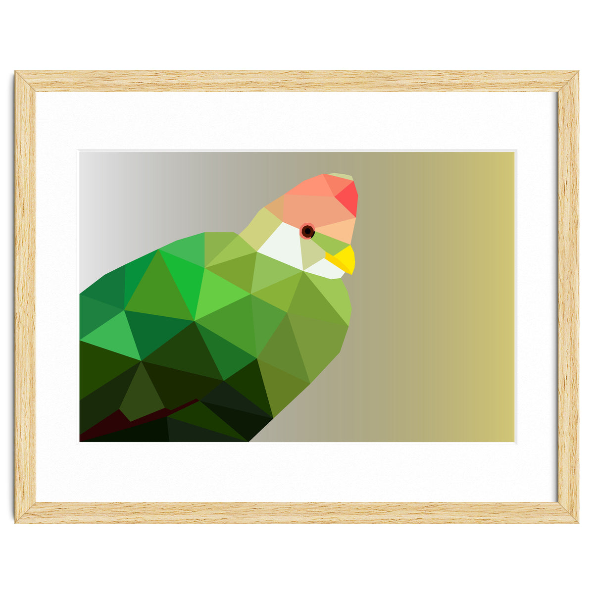 Red Crested Turaco Low Poly Art