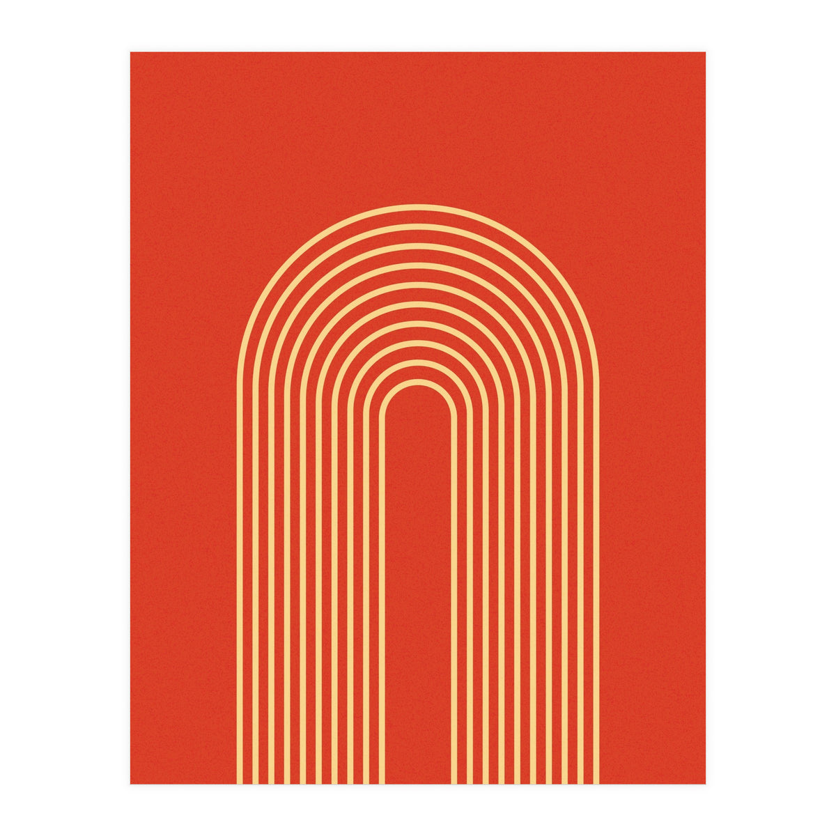 Rainbow Lines Mid Century Geometric Art (Print Only)