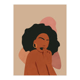 Black Woman Portrait Abstract Boho (Print Only) thumbnail
