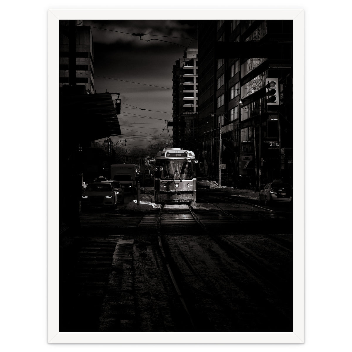 The 512 St. Clair Streetcar Toronto Canada Toned Version