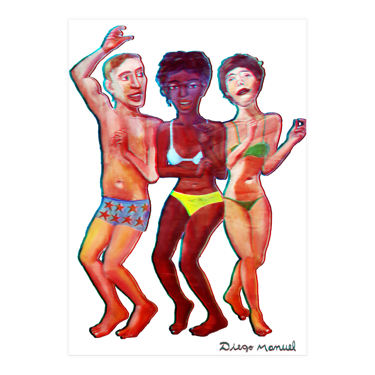 Beach Party 3d 3 (Print Only)