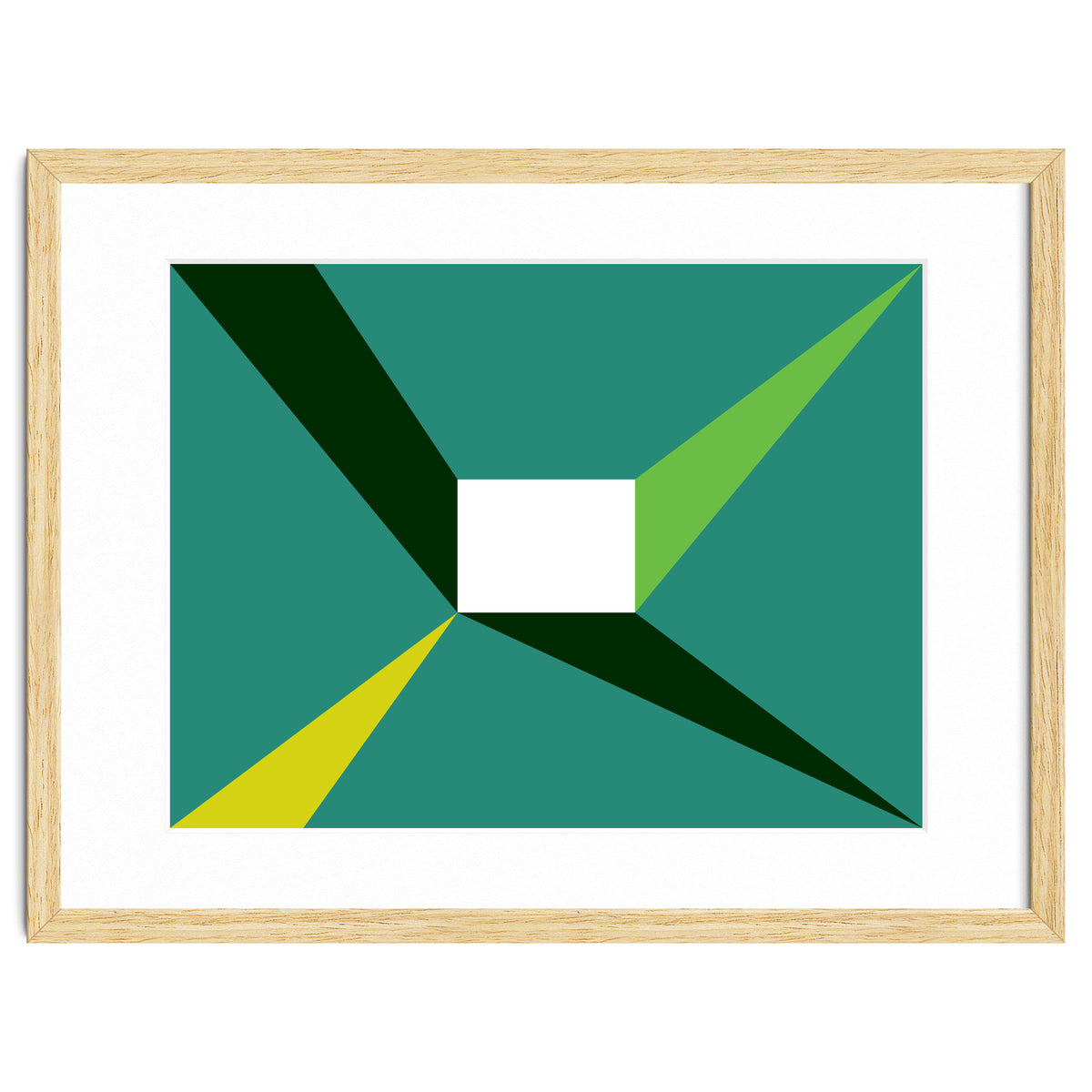 Geometric Shapes No. 27 - green, yellow & lime