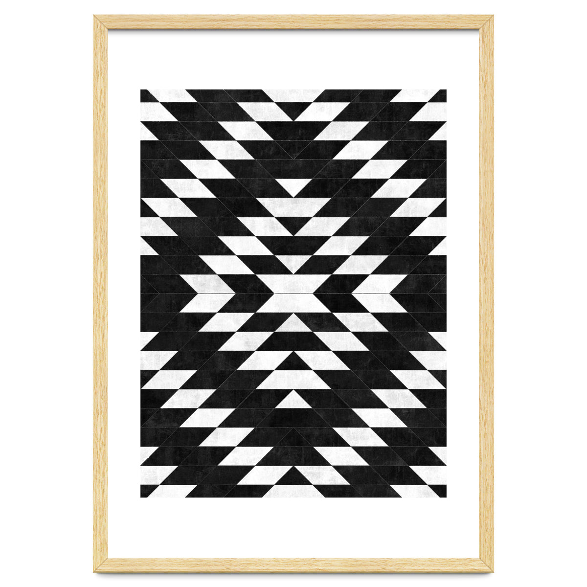 Urban Tribal Pattern No.14 - Aztec - Black Concrete