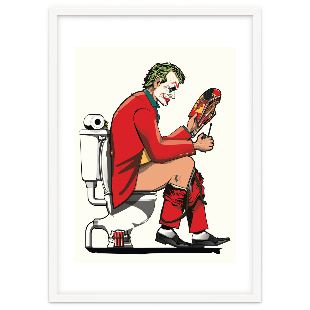 Joker on the Toilet, funny Bathroom Humour