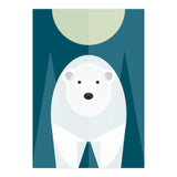 Mid Century Geometric Polar Bear (Print Only) thumbnail