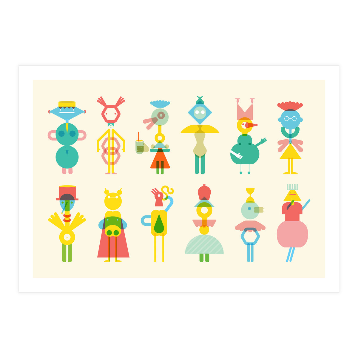 Geometric Friends (Print Only)