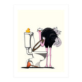 Ostrich on the Toilet, Funny Bathroom Humour (Print Only) thumbnail