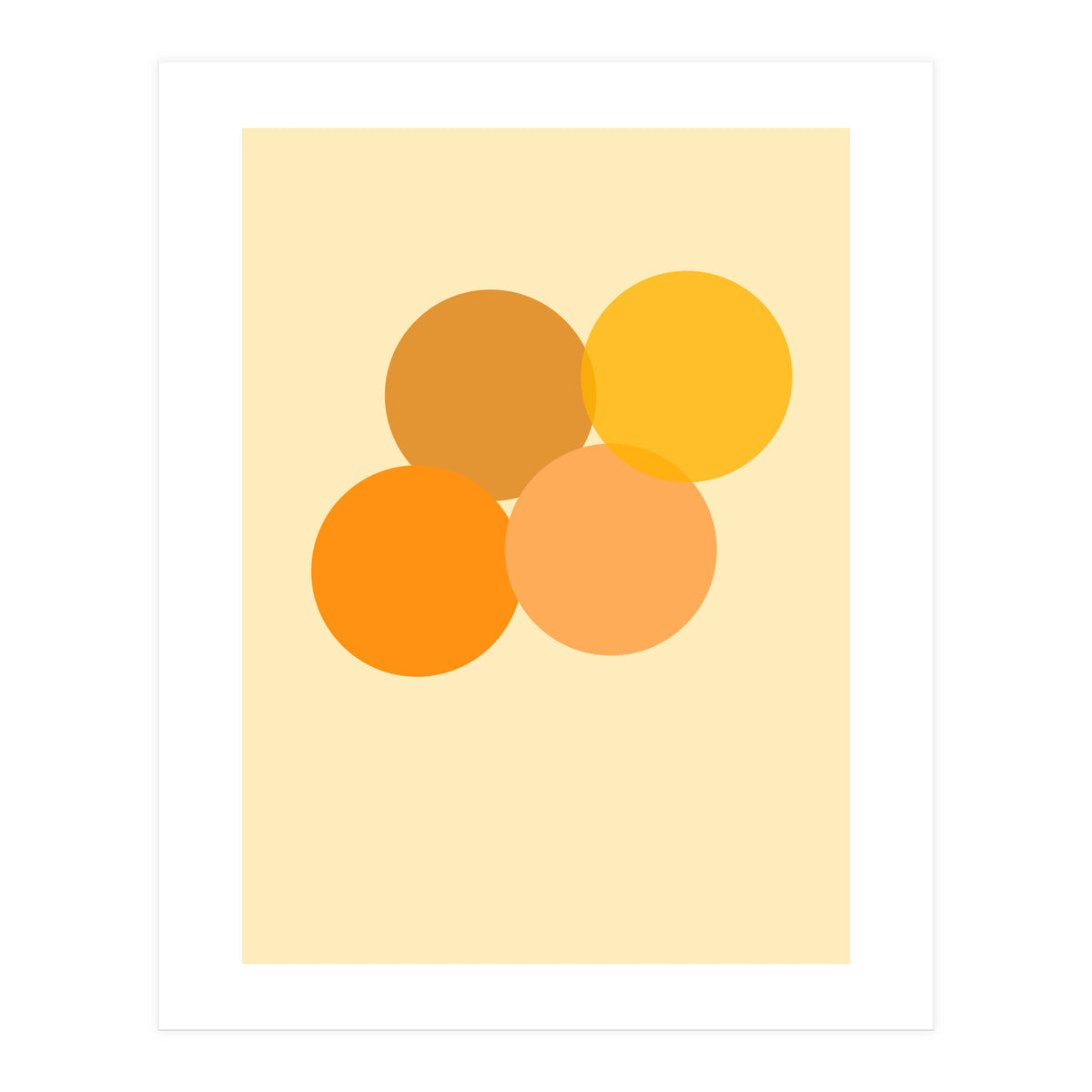 Orange circles abstract (Print Only)