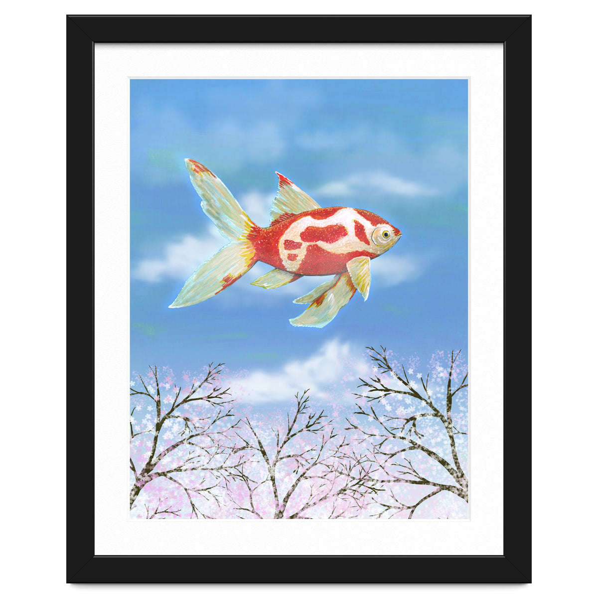 Flying goldfish
