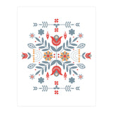 Scandinavian Folk Retro Flower Pattern (Print Only) thumbnail