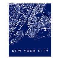 New York City Streets Blue Map (Print Only)