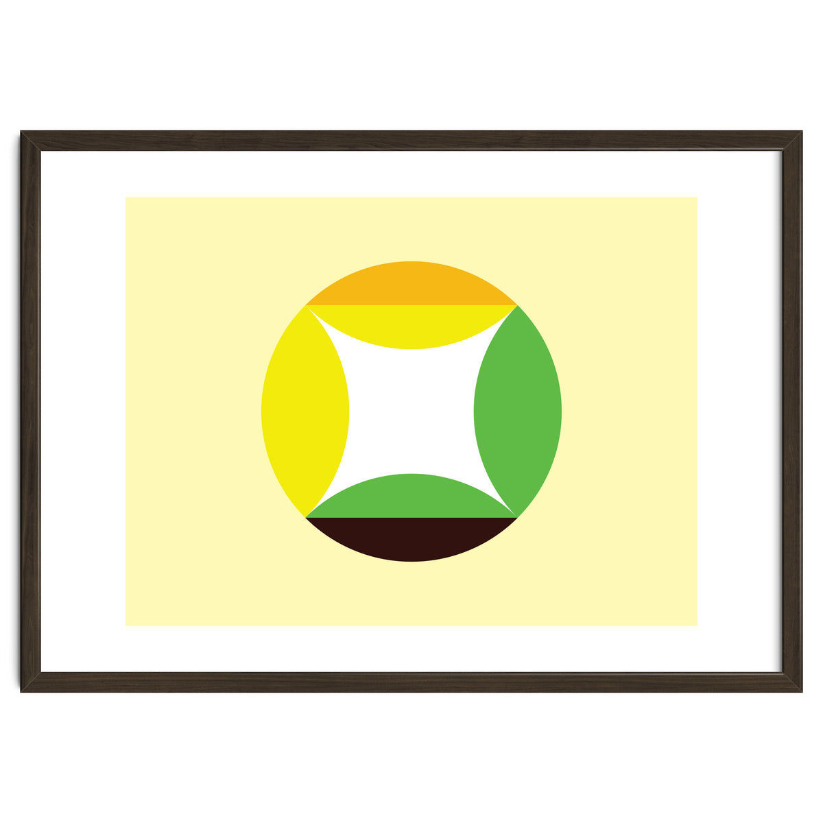 Geometric Shapes No. 21 - yellow, green & orange