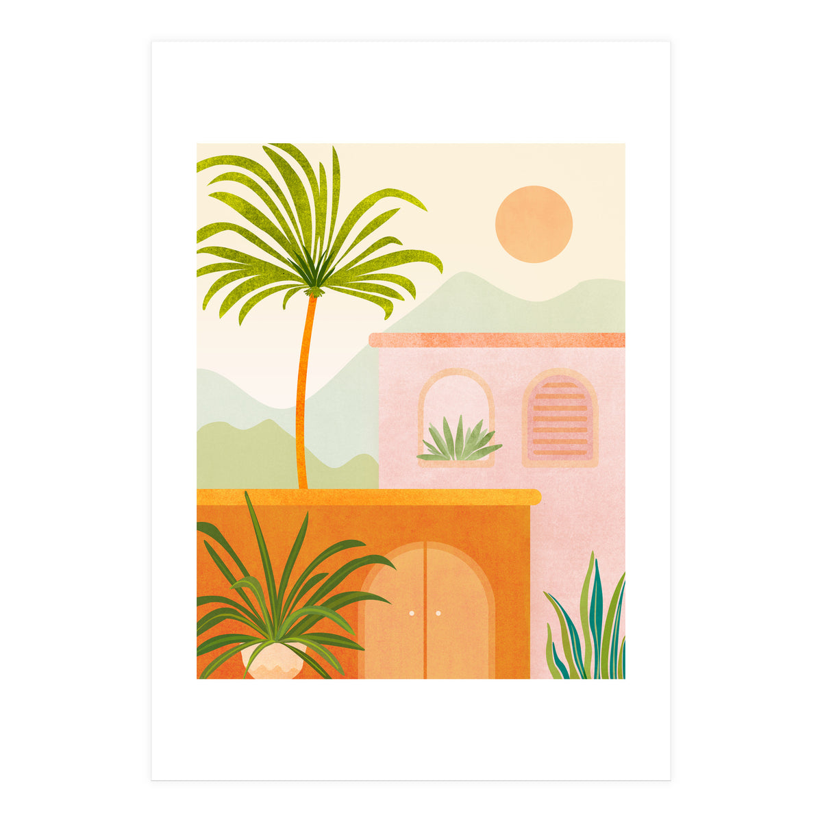 Tropical Mountain Village (Print Only)