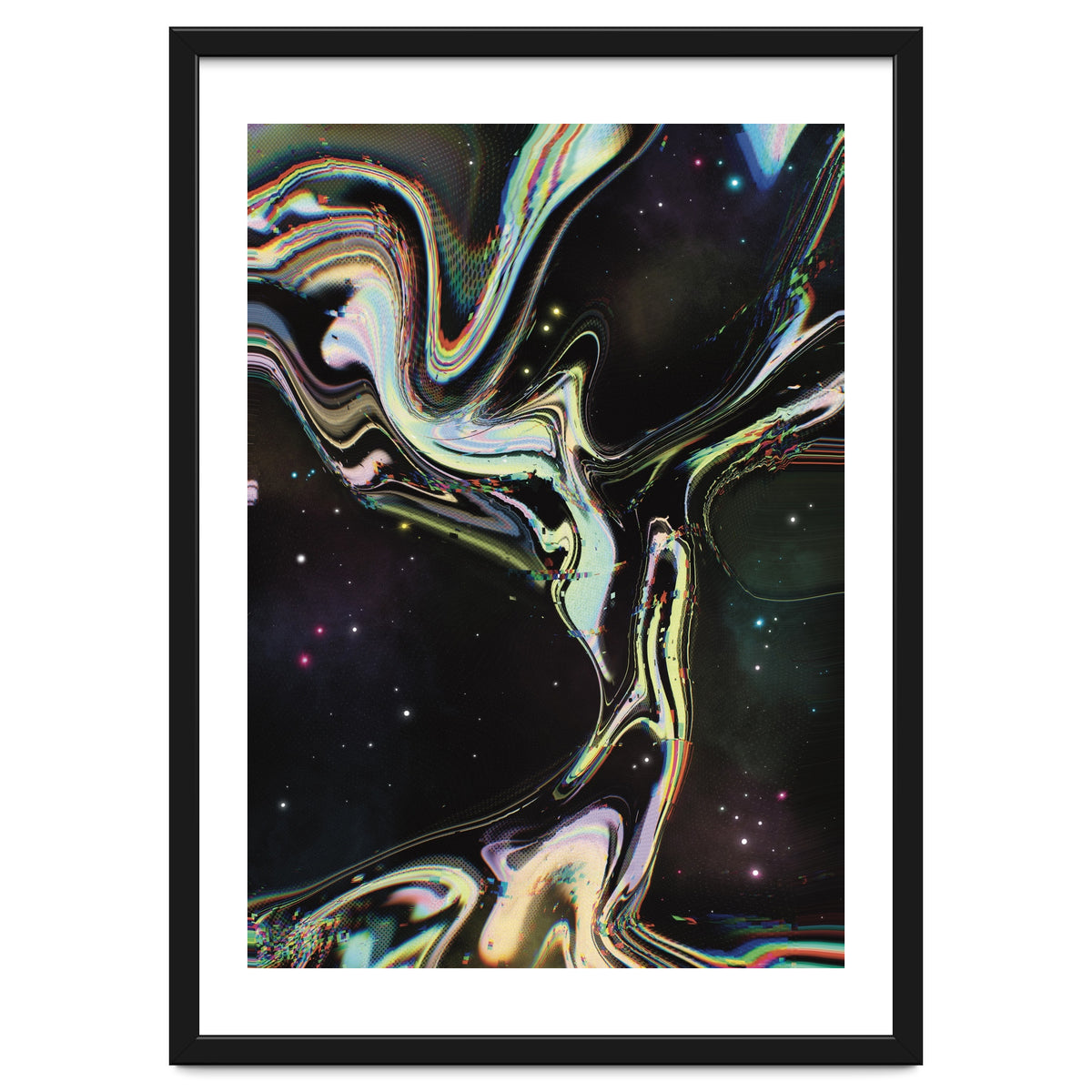 Glitch Black Space Nebula