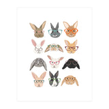 Rabbits in Glasses (Print Only) thumbnail
