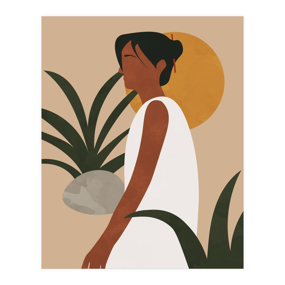 Botanical Woman - Abstract Boho (Print Only)