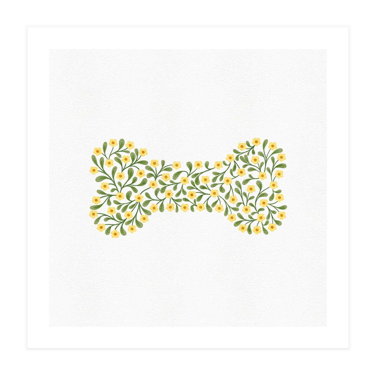 Floral Dog Bone (Print Only)