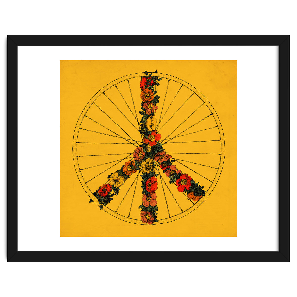 Peace And Bike Yellow