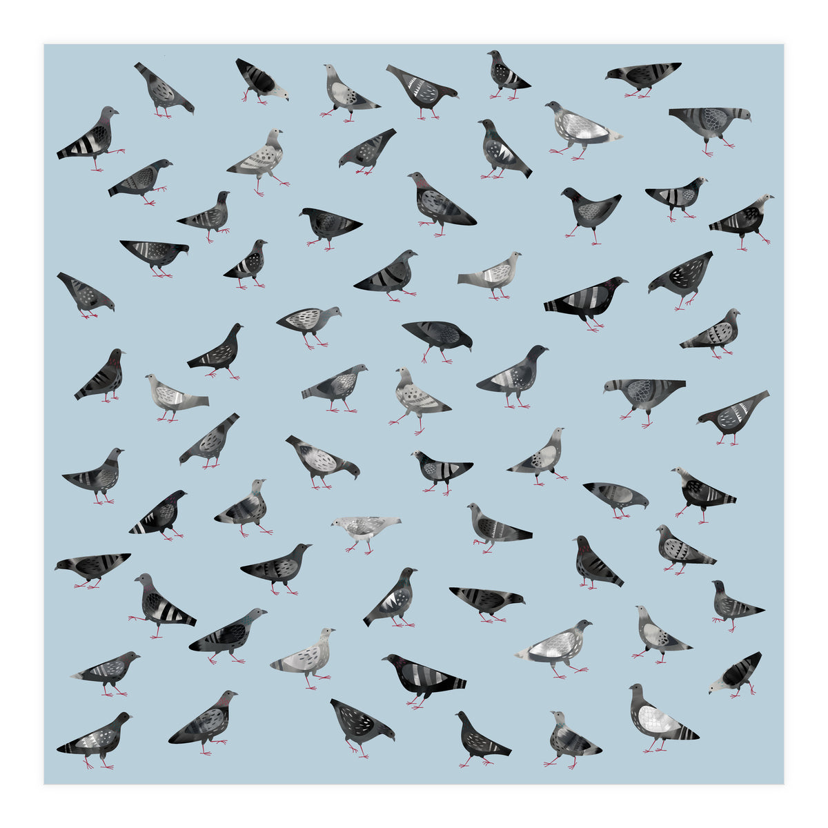 Pigeons Doing Pigeon Things (Print Only)
