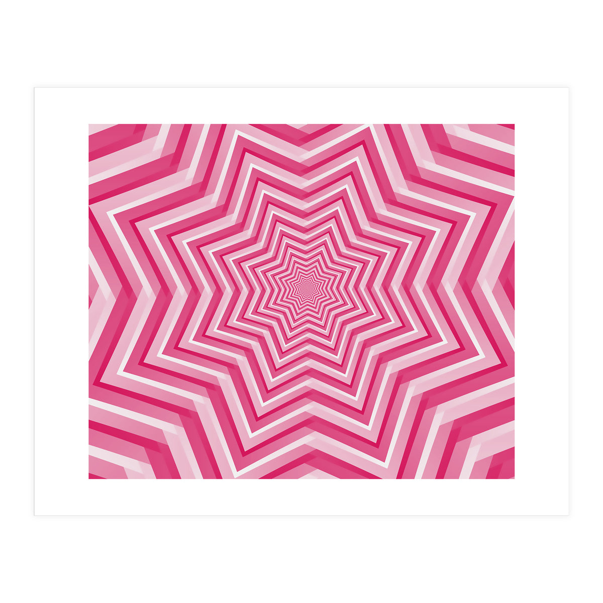Abstract Pink Geometric Design Art (Print Only)