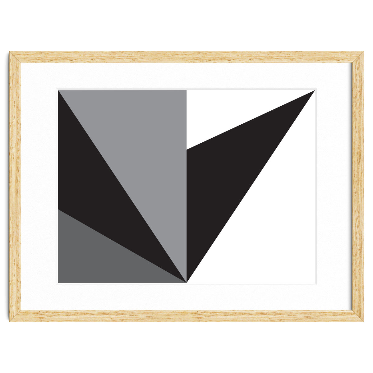 Geometric Shapes No. 76 - black, white & grey