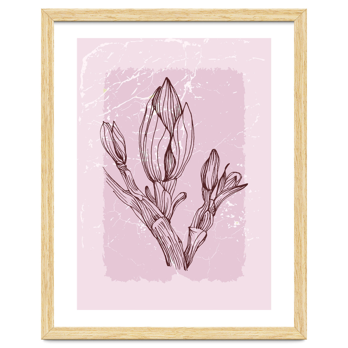 Magnolia Simple Minimal Geometric - Boho Botanical Leave