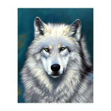 The Wolf, Animal Portrait Painting, Wildlife Forest Jungle Dog, Mystery Eclectic Rustic (Print Only) thumbnail