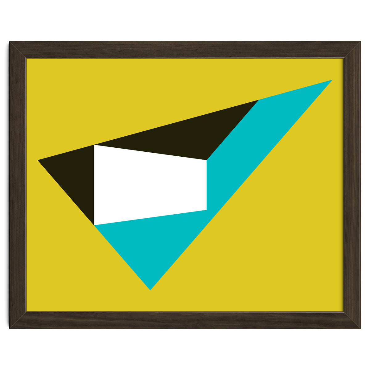 Geometric Shapes No. 39 - mustard & turquoise