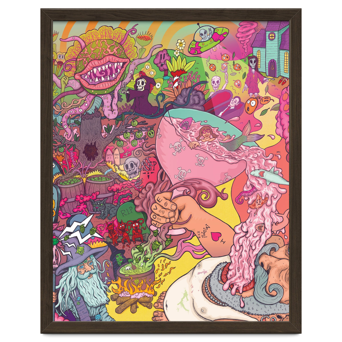 Abbeydale Brewery Collab Series Full Illustration - Yeastie Boys UK, Northern Monk, Origins Fyne Ales, Haand, Brew York and Black Jack Brewery.