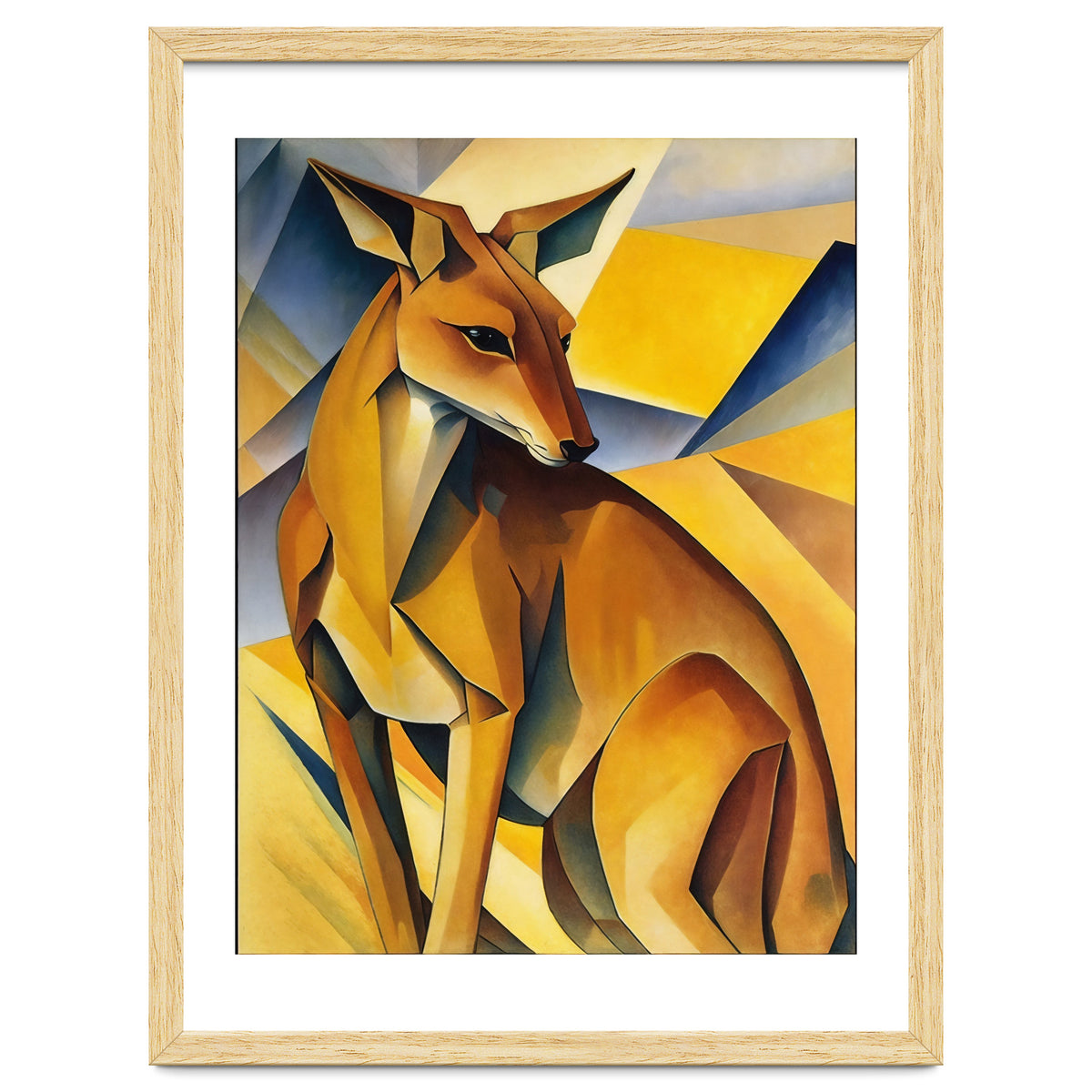 Kangaroo Abstract Oil Painting