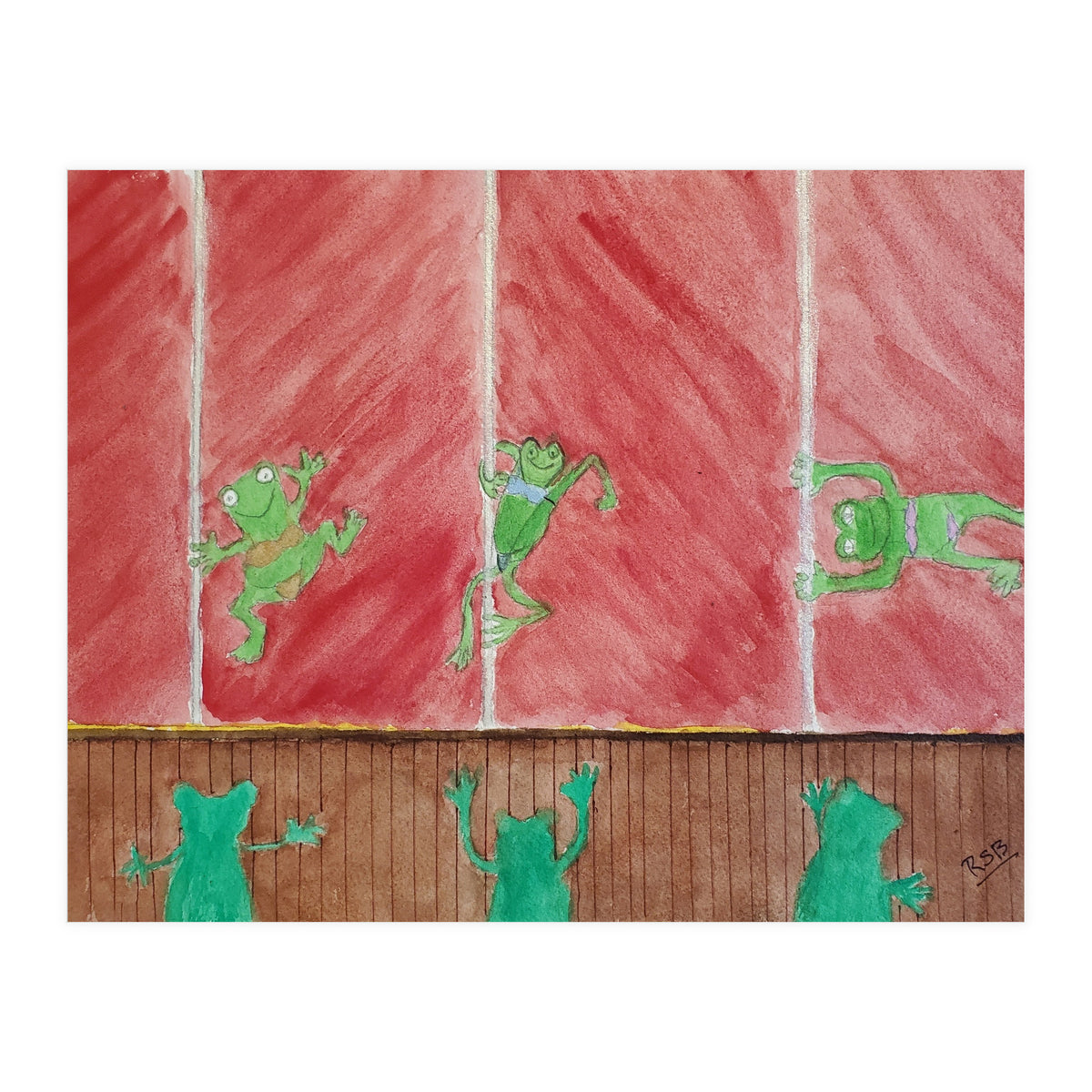 Pole-dancing Frogs (Print Only)