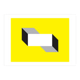 Geometric Shapes No. 50 - yellow, black & grey (Print Only) thumbnail