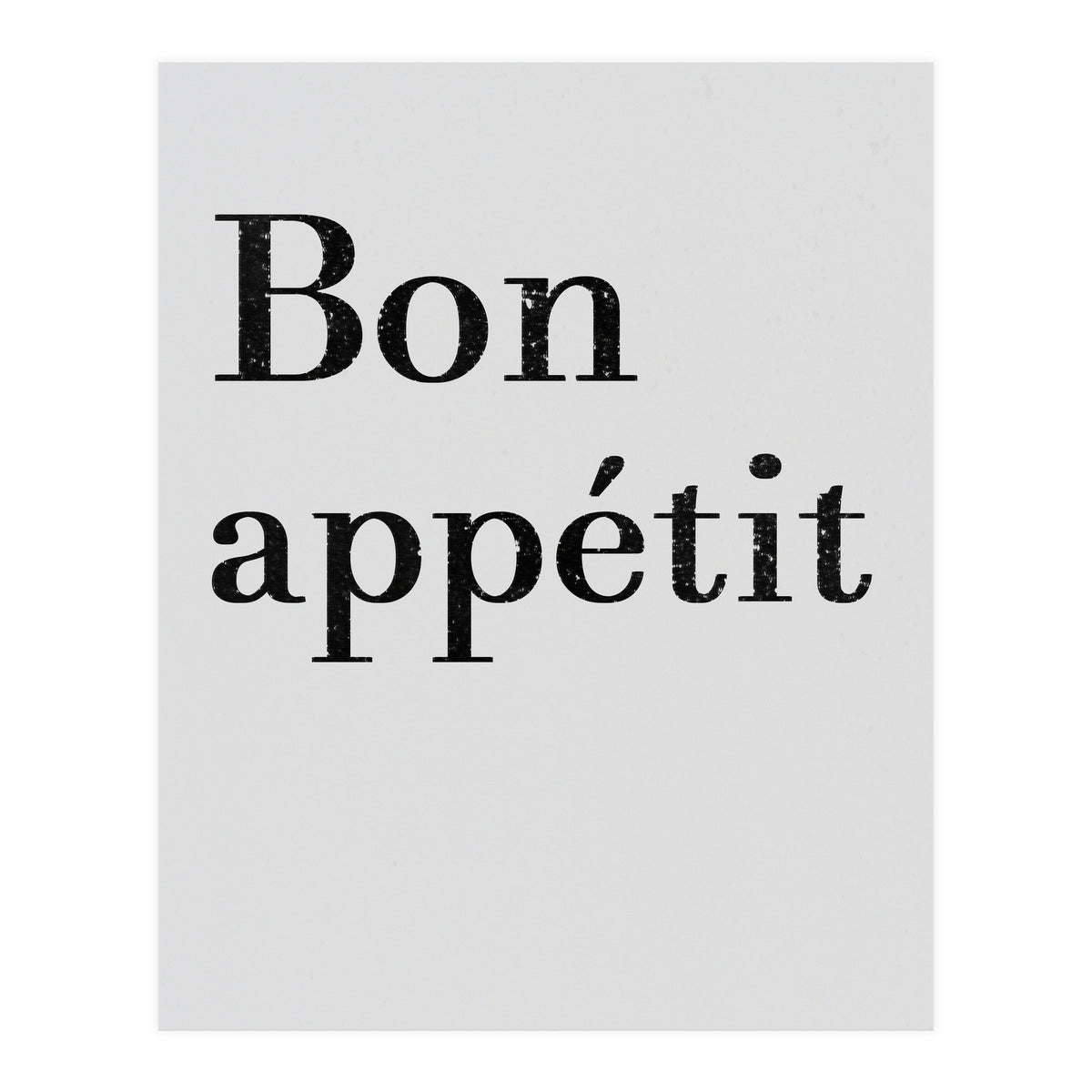 Bon Appétit, Grey (Print Only)