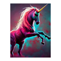 Dark Rainbow Gothic Unicorn AI created digital art (Print Only)