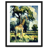 Giraffe Impressionist Painting