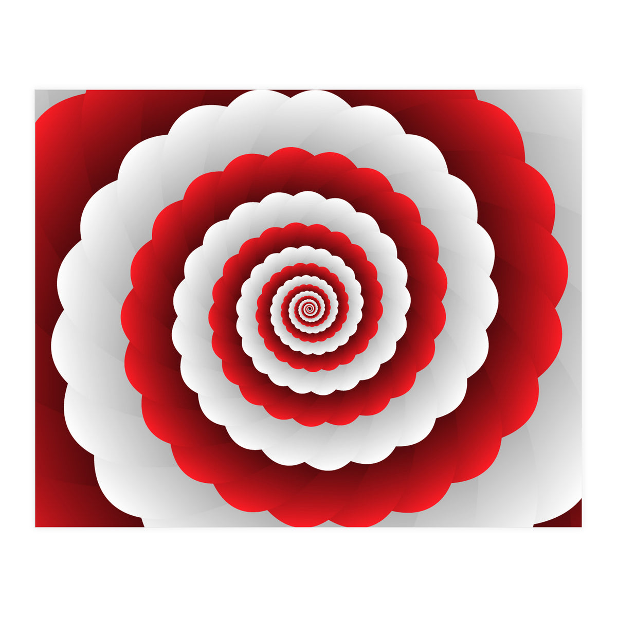 Red Modern Floral Interior Design (Print Only)