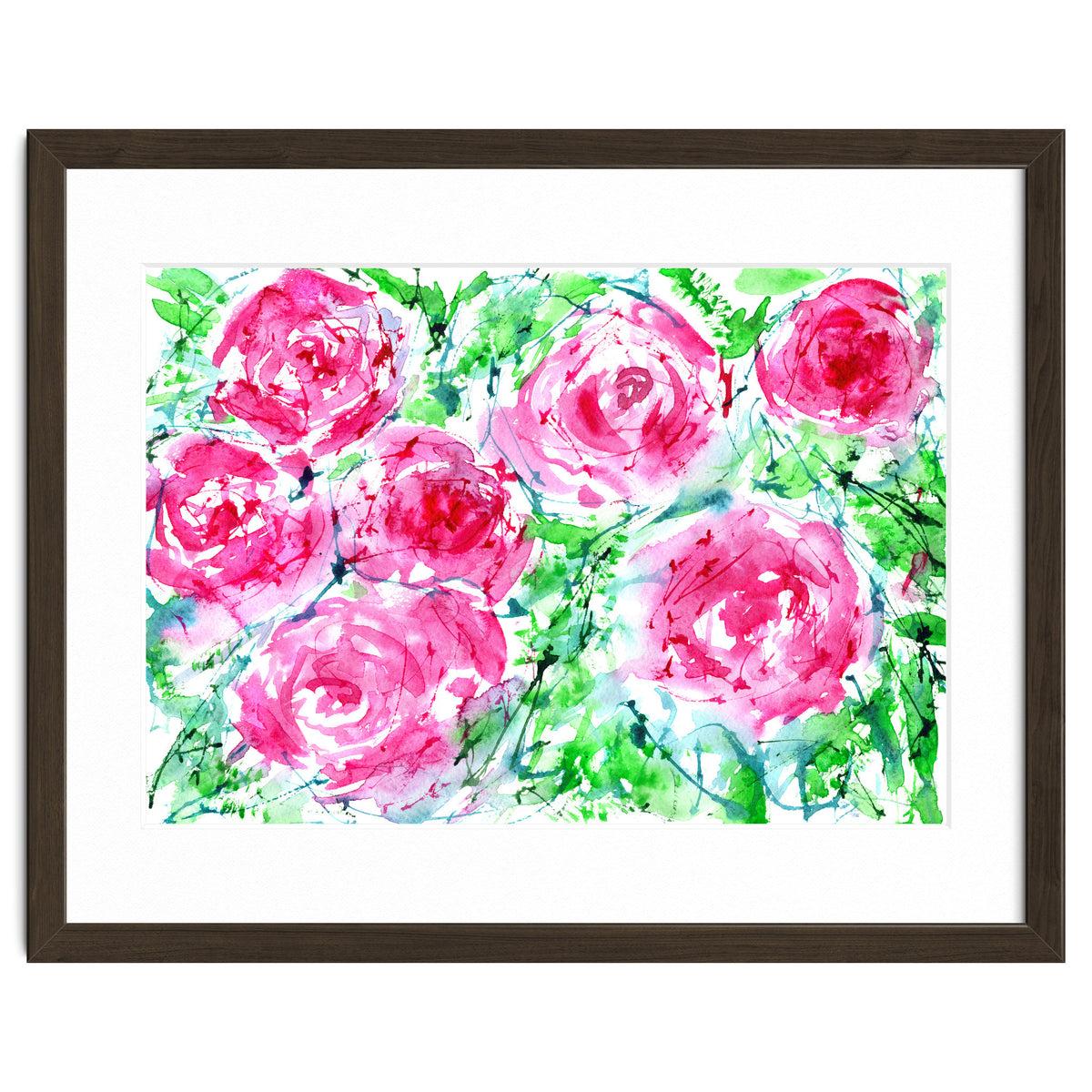 Blooming bouquet || watercolor roses