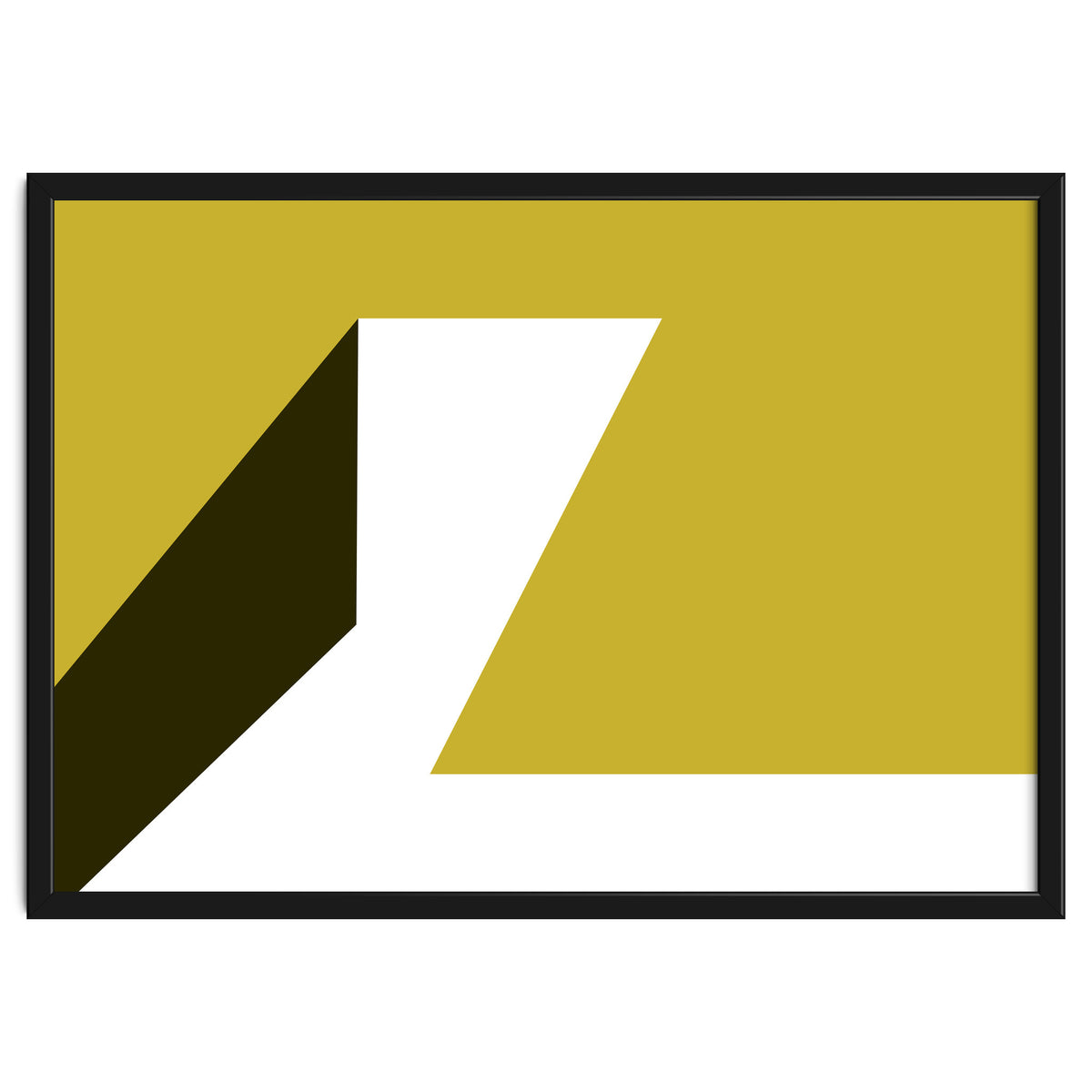 Geometric Shapes No. 78 - mustard, black & white