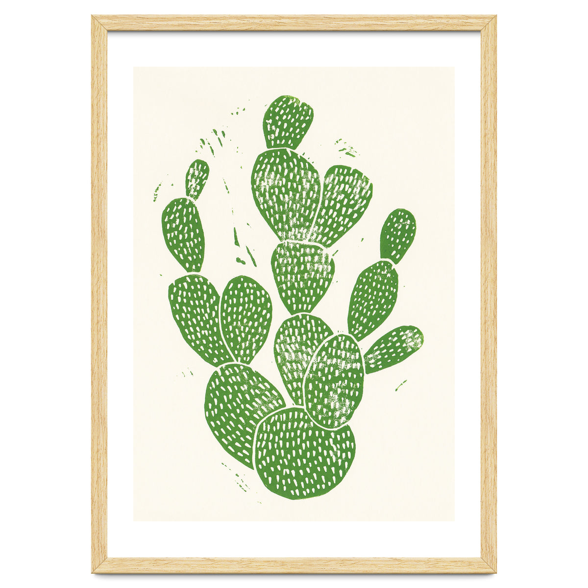 Linocut Cacti #1