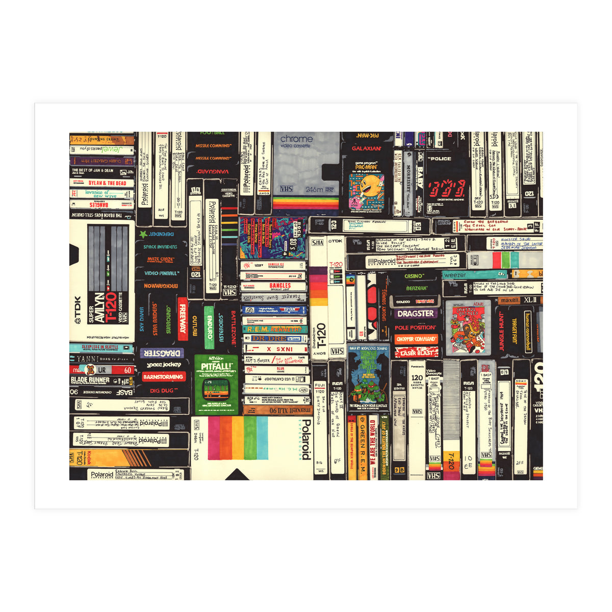 Cassettes, VHS & Atari (Print Only)