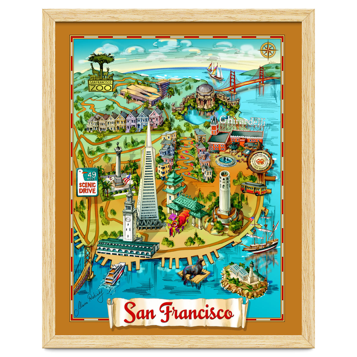 San Francisco Map Illustration