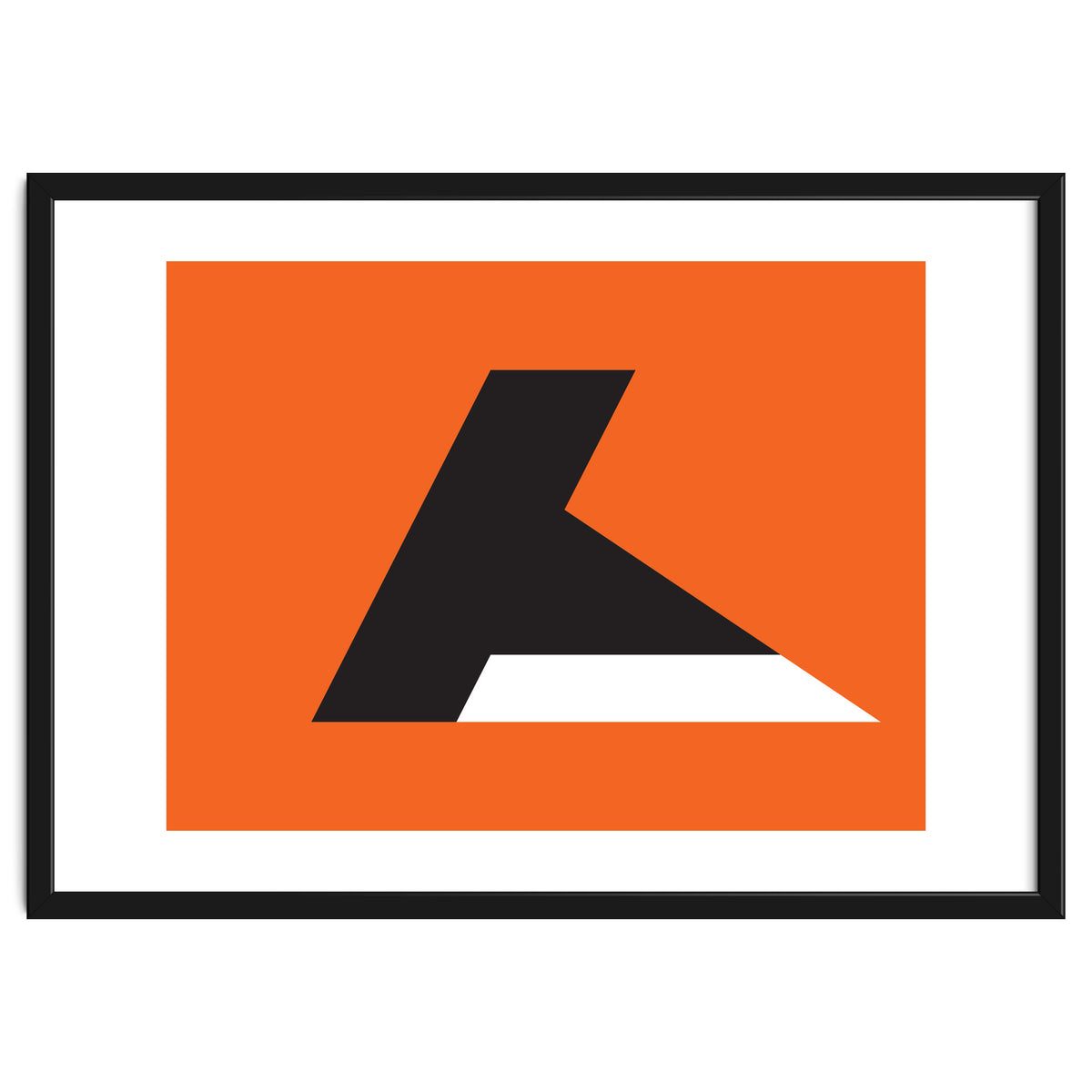 Geometric Shapes No. 79 - orange & black