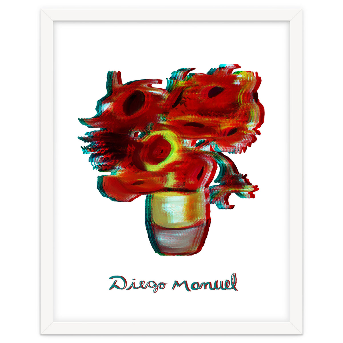 Florero Fondo Blanco