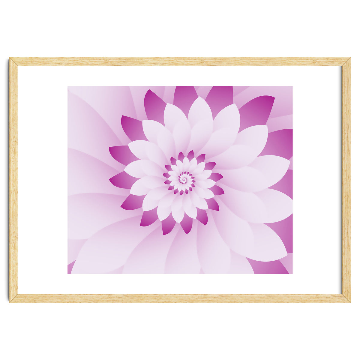 Abstract Pink & White Floral Design